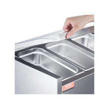 48 Inch Commercial Countertop Refrigerated Condiment Prep Station with 2 Full & 4 Sixth Size Pans