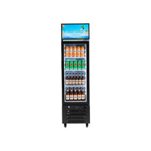 6.1 Cu.Ft Commercial Display Beverage Refrigerator with Glass Door Illuminated Advertising Light Box 3 Adjustable Shelves Design