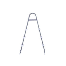 Heavy Duty 42 Inch 3-Step A Frame Above-Ground Pool Ladder Steel Swimming Pool Stairs with Wide Non-Slip Steps 300 lb Capacity Gray & White