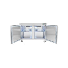 Commercial 48 Inch Two Door Frozen Prep Refrigerator with Stainless Steel Cabinet