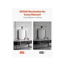 24 Inch Modern Adjustable LED Vanity Lamp with Rotatable Heads for Bathroom