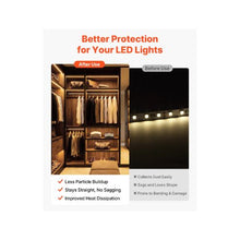 3.3 ft U-Shaped LED Aluminum Extrusion for Cabinet Lighting For Housing System 10 Pack