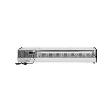 2.5 Cu.Ft. Commercial Sushi Display Refrigerator 66.53-Inch Countertop Sushi Showcase with 7 Stainless Steel Pans