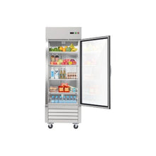 Professional 29 Inch Upright Commercial Glass Door Refrigerator with Digital Temperature Control