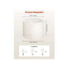 13x10 Inch Easy Assemble Medium Size Linen Drum Lampshades for Table Floor & Pendant Lights Set of Two