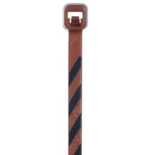 Nylon Cross Section Miniature Cable Tie Brown With White PLT1M-L1-10 (Pack of 50)