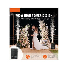 Heavy Duty Portable 700W Indoor Aluminum Alloy Cold Spark Stage Machine Adjustable with DMX Control