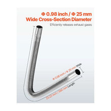 25mm Diameter Stainless Steel Diesel Heater Exhaust Flex Tube for 2KW, 5KW, and 8KW Heaters