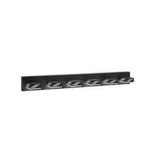 40-Inch Decorative 6 Light LED Wall Mounted Vanity Light Fixture Black Finish for Bathroom & Living Room