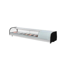 2.5 Cu.Ft. Commercial Sushi Display Refrigerator 66.53-Inch Countertop Sushi Showcase with 7 Stainless Steel Pans