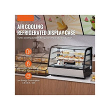 5 Cu. Ft. Commercial Countertop Refrigerated Display Case with 2-Tier Shelving for Bakery, Cafe, and Dessert Shop