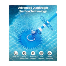 Automatic Suction Pool Cleaner 33 ft Pool Vacuum Sweeper with 12 Hoses for In-Ground & Above-Ground Pools
