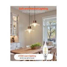 2725K Warm Lighting Elegant Flame Tip Classic Chandelier LED Candle Bulbs Warm Ambient Lighting 12 Count Pack
