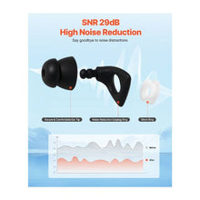 Reusable Sleep Earplugs NRR 25 dB Noise Reduction Soft Flexible Silicone Ear Plugs with 12 M/L Ear Tips, for Sleeping, Studying, Working & Travel