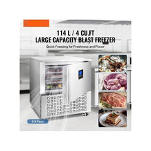 High Efficiency 4 Cu.Ft Commercial Blast Chiller Freezer with 5 Trays for Restaurant Food Preservation