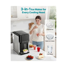 3-in-1 Countertop Water Dispenser with 35 LBS/24H Ice Maker and Cold Water Function