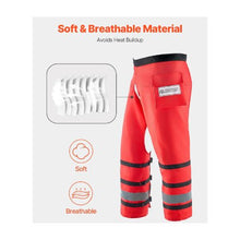 Large Chainsaw Safety Chaps, 38–40 Inch Waist Class D 8-Layer Wrap-Style Protective Pants with Adjustable Belt & Gear Pocket