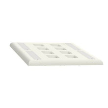 Vertical 8 Port Faceplate Keystone With Label Pocket Off White NK8FIW