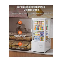 Commercial 3 Cu.Ft. Square Countertop Refrigerated Pastry Display Case with LED Lighting & Turbo Cooling