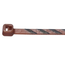 Nylon Cross Section Miniature Cable Tie Brown With White PLT1M-L1-10 (Pack of 50)