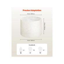 13x10 Inch Easy Assemble Medium Size Linen Drum Lampshades for Table Floor & Pendant Lights