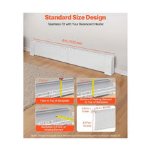 Easy Installation Standard Electric Steel Baseboard Heater Cover 4 Ft Premium Edition