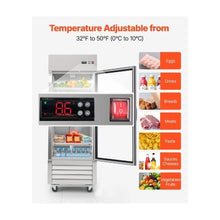 Professional 29 Inch Upright Commercial Glass Door Refrigerator with Digital Temperature Control