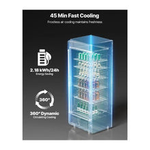 12.2 Cu.Ft Beverage Display Refrigerator Commercial Glass Door Merchandiser Cooler with Adjustable Shelves Black