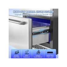 Built In Under Counter 24 Inch Refrigerator with Dual Refrigerated Drawers Independent Temperature Control, 4.87 Cu.Ft. Capacity for Wine, Beverages, and Food Storage