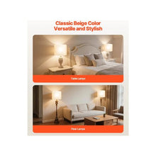 13x10 Inch Easy Assemble Medium Size Linen Drum Lampshades for Table Floor & Pendant Lights Set of Two