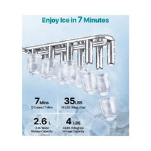 3-in-1 Countertop Water Dispenser with 35 LBS/24H Ice Maker and Cold Water Function