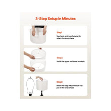 16 x 12 Inch Easy Assembly Large Round Classic Drum Lampshade Replacement Set with Harp Off-White