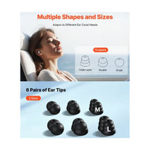Reusable Sleep Earplugs NRR 25 dB Noise Reduction Soft Flexible Silicone Ear Plugs with 12 M/L Ear Tips, for Sleeping, Studying, Working & Travel