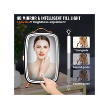 6L Portable Beauty Mini Refrigerator with LED Light & HD Mirror for Cosmetics & Face Masks Black
