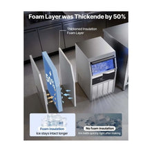 Automatic Commercial Ice Maker Machine with Drain Pump, 130 lbs/24H Ice Production