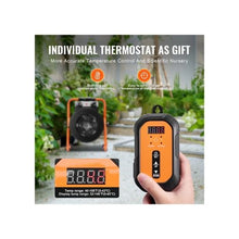 2-Speed Portable 1500W Fast Heating Greenhouse Tube Heater with Independent Thermostat