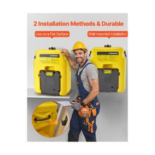 14 Gallon Portable Emergency Eyewash Station Dual Spray Nozzles, OSHA & ANSI Compliant Wall-Mount or Flat-Surface Yellow