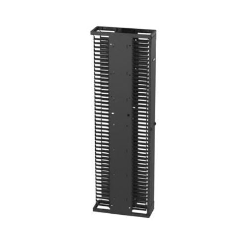 Dual Sided 45RU Vertical Rack Cable Manager 10 Wide Black PE2VSD10