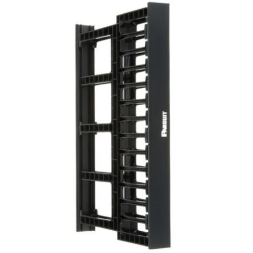 1RU Dual Sided High Capacity Horizontal Cable Manager Black NM1