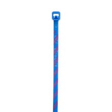Cross Section Miniature Striped Self Locking Cable Tie Blue With Violet PLT1M-L6-7 (Pack of 50)