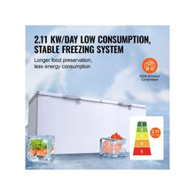 19.8 Cu.Ft Commercial Chest Freezer with Dual Locking Lids & 4 Baskets with LED Light