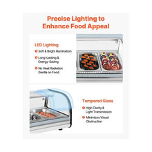 5 Pan Commercial 52.76 Inch Countertop Sushi Display Case Refrigerator with Curved Glass and LED Lighting