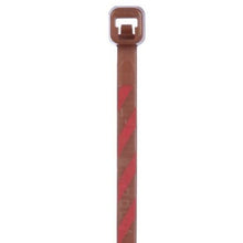 Nylon Cross Section Miniature Cable Tie Brown With Red PLT1M-L1-2 (Pack of 50)