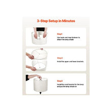 13x10 Inch Easy Assemble Medium Size Linen Drum Lampshades for Table Floor & Pendant Lights Set of Two