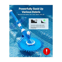 Automatic Suction Pool Cleaner 33 ft Pool Vacuum Sweeper with 12 Hoses for In-Ground & Above-Ground Pools