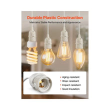 Easy Install Decorative E26 Plug In Light Socket Cord Set 16 ft Pendant Extension Kit 2 Pack