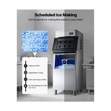 Automatic Commercial Ice Maker 650 lbs/24H with Stainless Steel Ice Storage Bin with Self-Cleaning Function