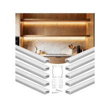 2M Aluminum Complete LED Strip U-Channel Kit with Mounting Accessories for Counter & Shelf Lighting
