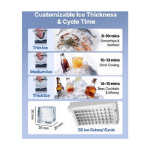 Automatic Commercial Ice Maker Machine with Drain Pump, 130 lbs/24H Ice Production
