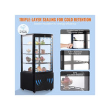 3-Tier Commercial 4 ft Refrigerated Bakery Showcase with LED Lighting and Frost Free Cooling